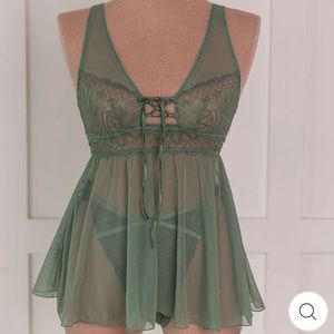 Mentionables babydoll two piece lingerie set.